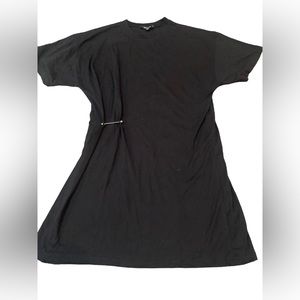 Missguided black cotton t-shirt dress